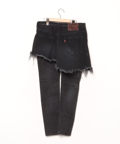 glamb ダメージ加工 デニムパンツ パッチワーク サイズ3 中古・古着通販】glamb (グラム) パッチワークデニムパンツ