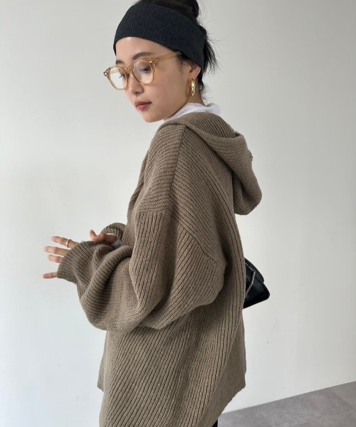 HANNE ニット セーター フーディーニットプルオーバー レディース