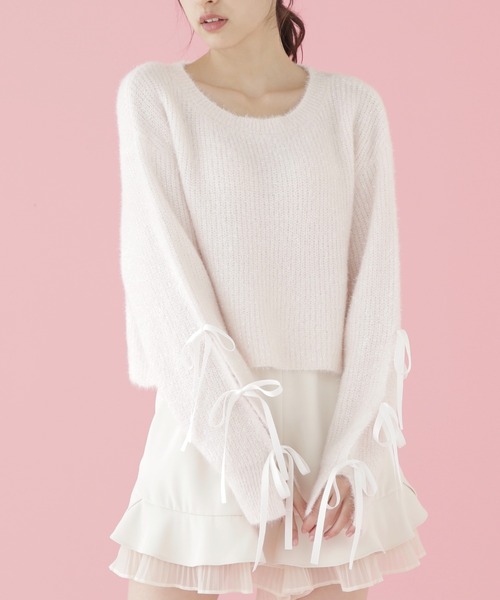JILL STUART リボンシシュウパフスリーブニット 楽天市場】【SALE／80%OFF】リボンシシュウパフスリーブニット JILL