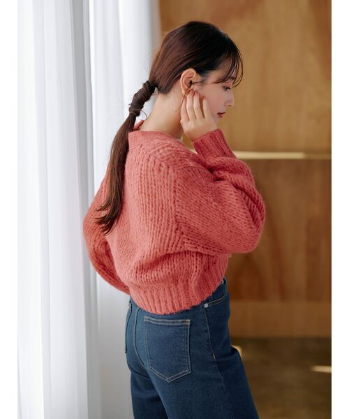 tシャツ ローゲージゆるカーディガン「低身長・小柄女性」 レディース tシャツ ローゲージゆるカーディガン「低身長・小柄女性