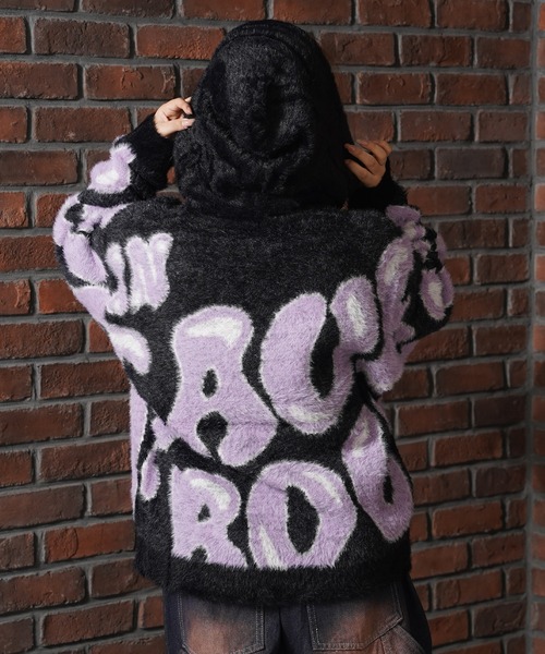 パーカー 「unisex」総柄 シャギーニット パーカー / Shaggy Knit Parka レディース メンズ パーカー 「unisex」総柄 シャギーニット / Shaggy Knit Parka