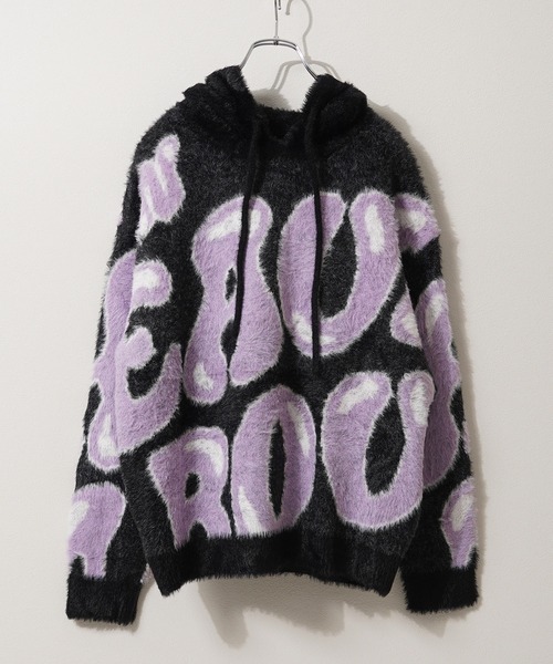 パーカー 「unisex」総柄 シャギーニット / Shaggy Knit Parka