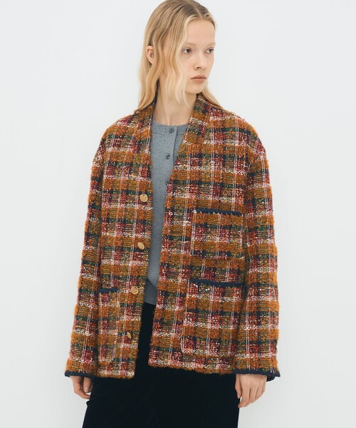 CABaN（キャバン） ジャケット ノーカラージャケット ループツイード