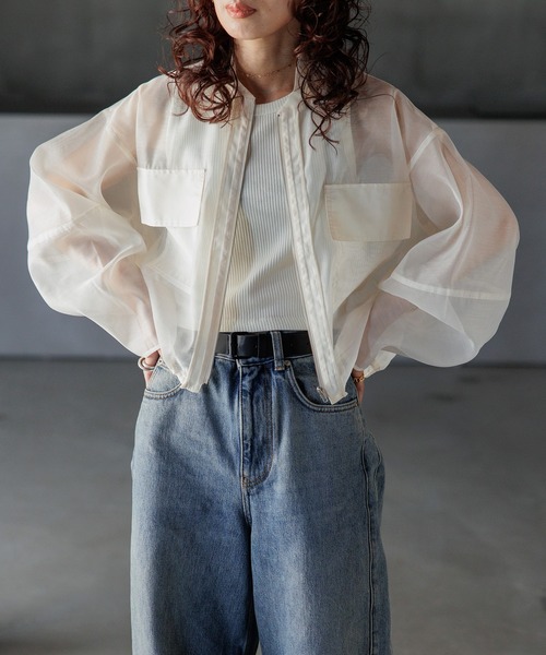 シアーブルゾン〈新品未使用〉 INTER FACTORY ブルゾン アウター kumika - シアーブルゾン made