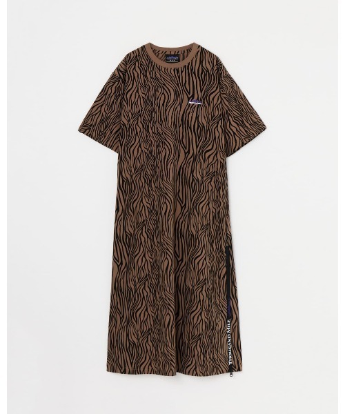 新品未使用【THOUSAND MILE 】ショートスリーブ　ゼブラワンピース THOUSAND MILE ワンピース 「THOUSAND 」SHORT SLEEVE OP PRINT