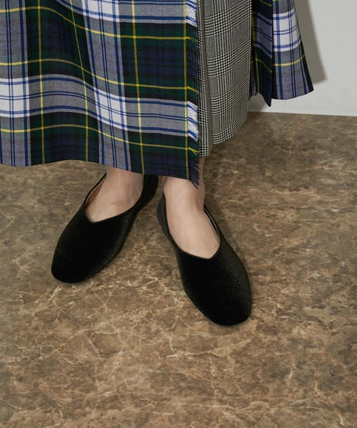「ADAM ET ROPE'」 フラットパンプス 23.0cm ブラック レディース_画像2