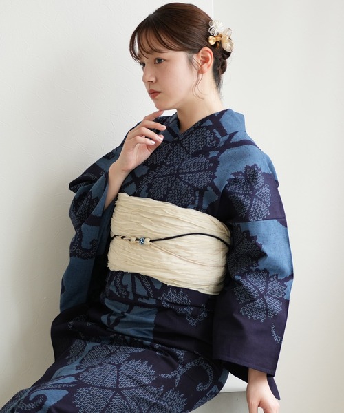 utatane 浴衣 手染め注染浴衣3点セット utatane×注染工房 赤坂紬