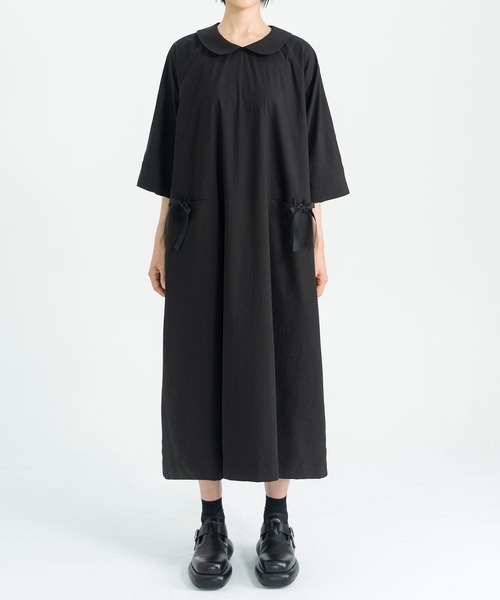 eunoia ユノイア ワンピース eunoia ユノイア シャツワンピース F 黒 【古着】【中古】の通販