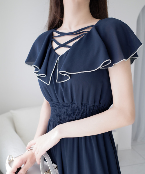 mily bilet ワンピース 夏 半袖 「mily bilet」今季上品に大活躍