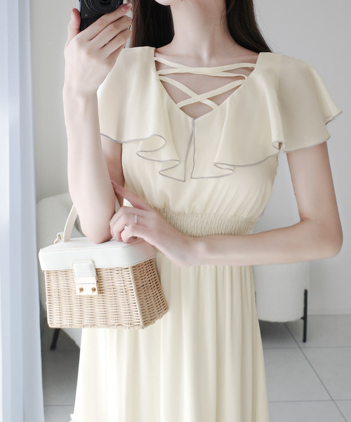 mily bilet ワンピース 夏 半袖 「mily bilet」今季上品に大活躍