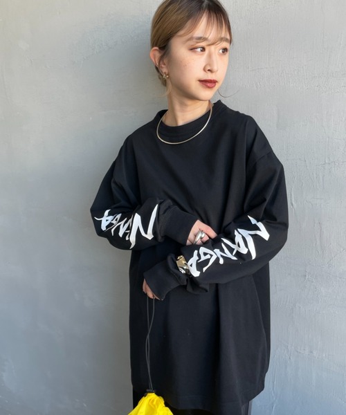 NANGA tシャツ 「NANGA/ナンガ」 袖プリント ロングスリーブT