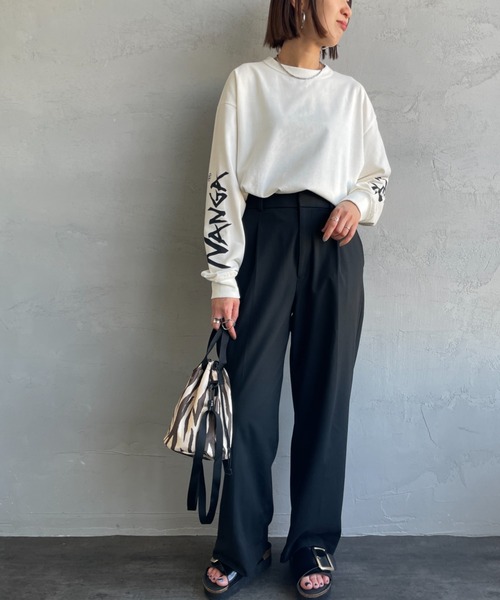 NANGA tシャツ 「NANGA/ナンガ」 袖プリント ロングスリーブT
