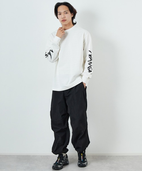 NANGA tシャツ 「NANGA/ナンガ」 袖プリント ロングスリーブT