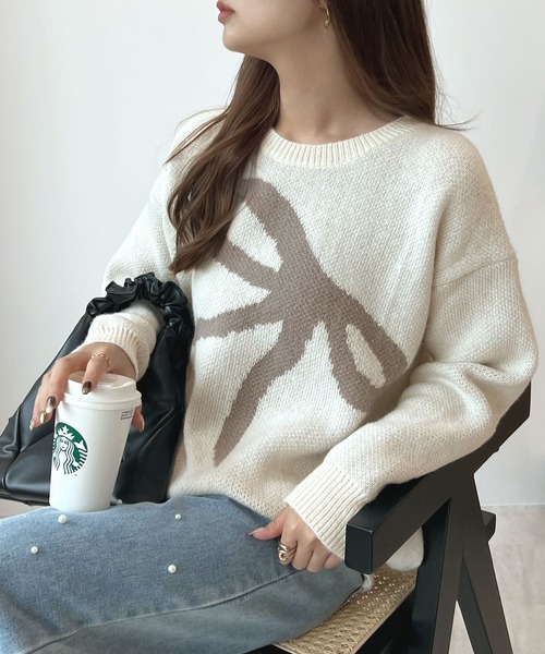 「Futier land」 長袖ニット FREE ライトベージュ レディース_画像6