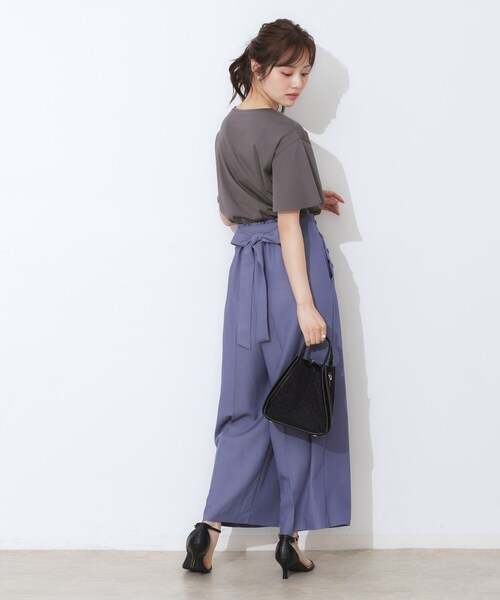 tシャツ 「マシンウォッシャブル・接触冷感・UV機能」60リボンロゴプリント フレアーT レディース | Couture Brooch | 20