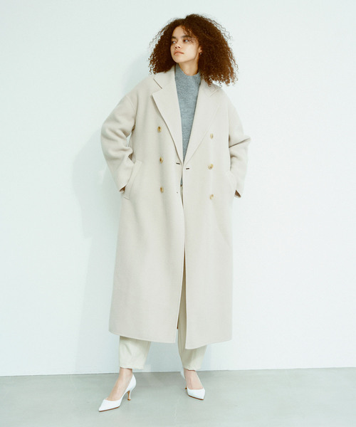 「N.O.R.C」 チェスターコート L グレー レディース_画像2