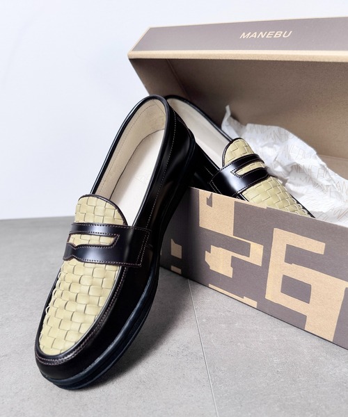 MANEBU（マネブ） ローファー 4B1「MANEBU」VOVO FACE SKIN×MESH