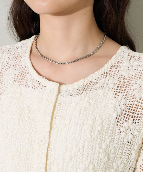 シルバー メッシュ 半袖カーディガン メッシュシャツニットカーディガン | 【FOREVER 21 JAPAN