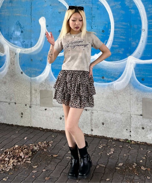sedacle girl（セダクルガール） tシャツ ダート加工スタッズチビT
