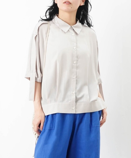 ブラウス シャツ LC/LLL エポレット付デザインシャツ レディース LADY LUCK LUCA ブラウス シャツ LC/LLL エポレット付デザイン