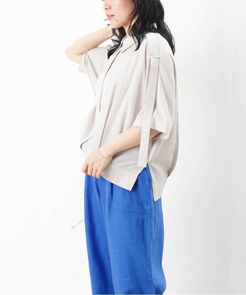 ブラウス シャツ LC/LLL エポレット付デザインシャツ レディース LADY LUCK LUCA ブラウス シャツ LC/LLL エポレット付デザイン