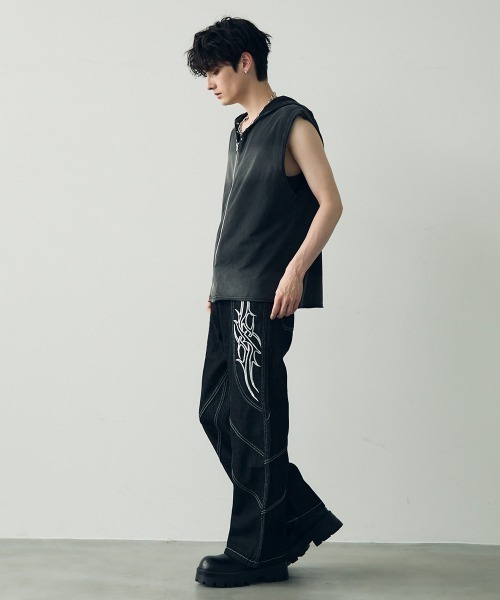 Shoowtime（ショウタイム） ジーンズ Embroidered straight denim