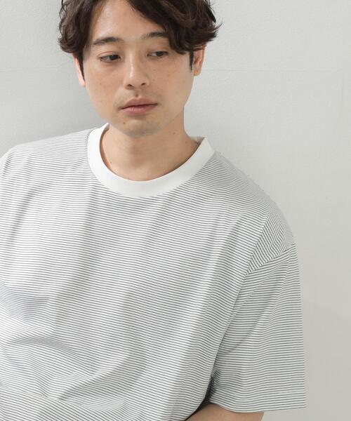 THE SHOP TK tシャツ パーフェクテックボーダー 半袖Tシャツ 吸水速乾