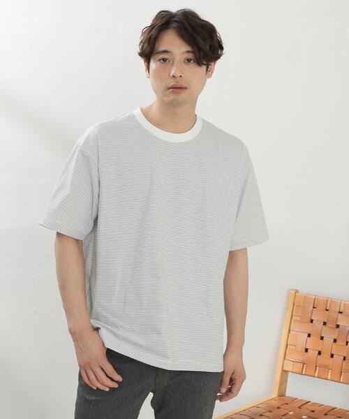 新品未開封 familiar ボーダー 半袖Tシャツ THE SHOP TK tシャツ パーフェクテックボーダー 半袖Tシャツ 吸水速乾