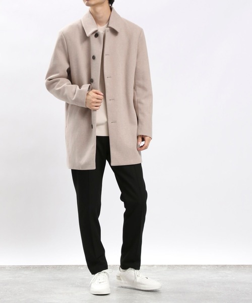「GLOBAL WORK Smile Seed Store」 ステンカラーコート MEDIUM ベージュ メンズ_画像9