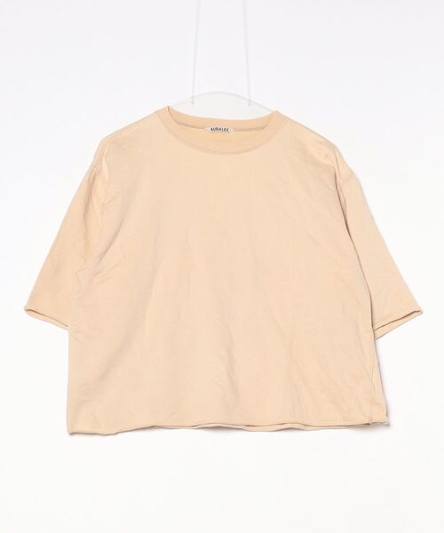 AURALEE ベージュ 半袖Tシャツ AURALEE 「AURALEE」 半袖Tシャツ - ベージュ メンズ : ZOZOTOWN