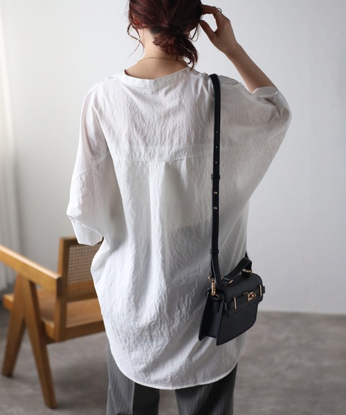 「&HALF」 「noa-ge」ドルマンスリーブブラウス FREE オフホワイト レディース_画像2