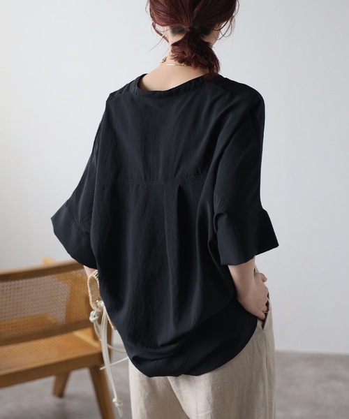 「&HALF」 「noa-ge」ドルマンスリーブブラウス FREE オフホワイト レディース_画像8