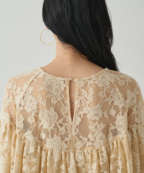 Loungedress ブラウス シャツ レースフリルブラウス レディース