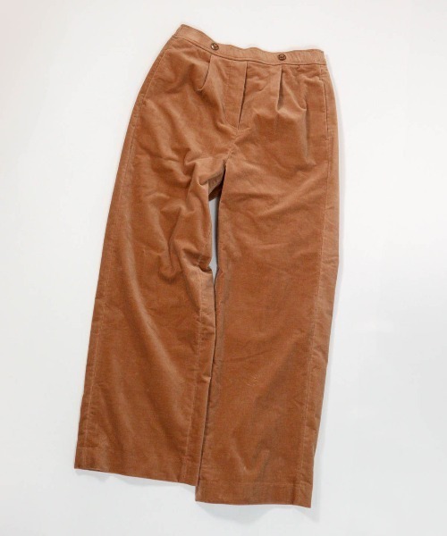 ワイドパンツ パンツ 速乾コーデュロイワイドパンツ レディース