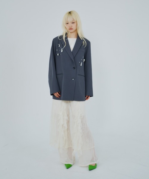 ANDRESD ジャケット テーラードジャケット ジュエルシャインボクシー