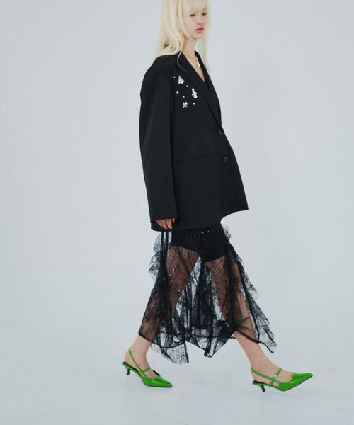 アンドレスド　ジャケット　Sサイズ ANDRESD ジャケット テーラードジャケット ジュエルシャインボクシー