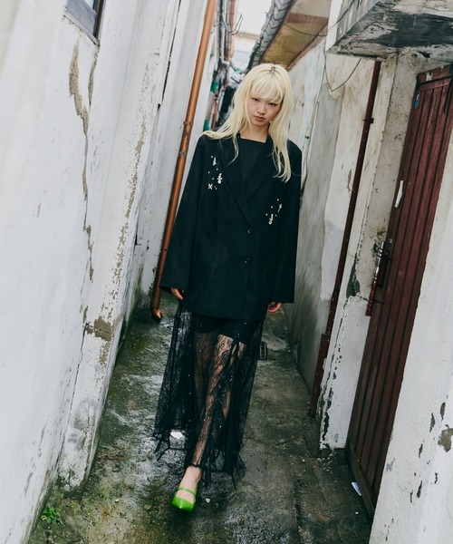 ANDRESD ジャケット テーラードジャケット ジュエルシャインボクシー