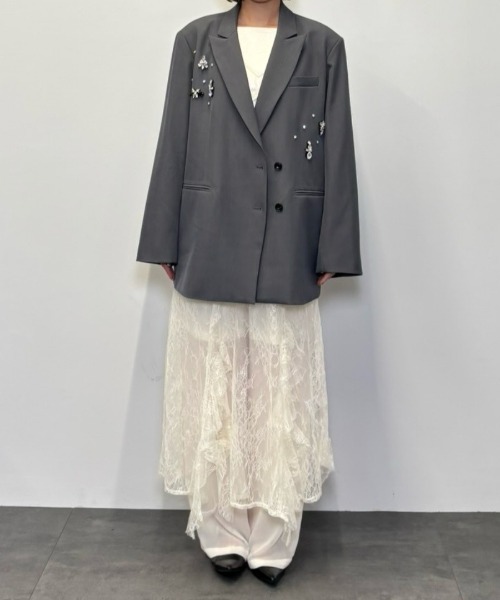 ANDRESD ジャケット テーラードジャケット ジュエルシャインボクシー