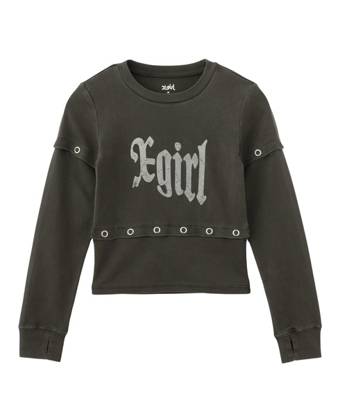 X-girl（エックスガール） tシャツ FADED MULTIWAY L/S TOP レディース