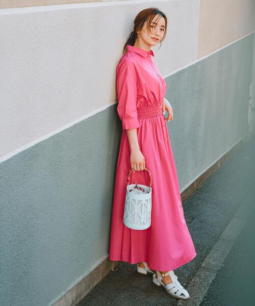 OPAQUE.CLIP（オペークドットクリップ） 半袖ワンピース 38 ピンク