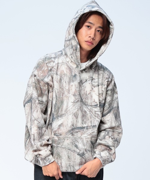 WOODENDOLL パーカー リアルツリー柄 クロップド パーカー 裏起毛