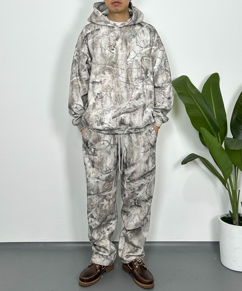 WOODENDOLL パーカー リアルツリー柄 クロップド パーカー 裏起毛