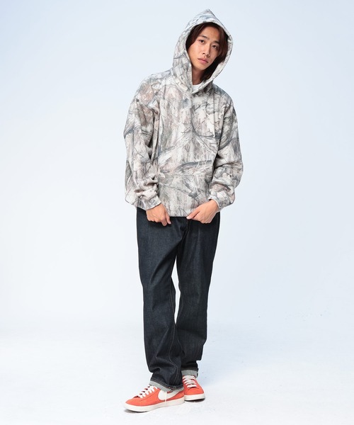 WOODENDOLL パーカー リアルツリー柄 クロップド パーカー 裏起毛