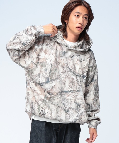 WOODENDOLL パーカー リアルツリー柄 クロップド パーカー 裏起毛