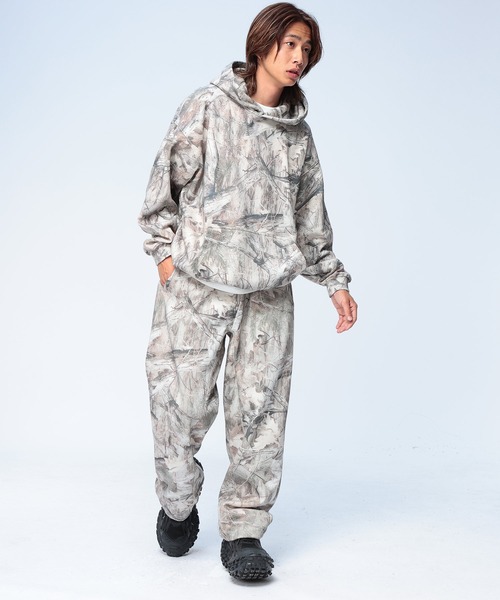 WOODENDOLL パーカー リアルツリー柄 クロップド パーカー 裏起毛