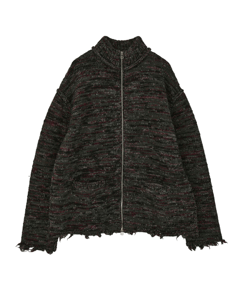 カーディガン Mix yarn drivers knit メンズ