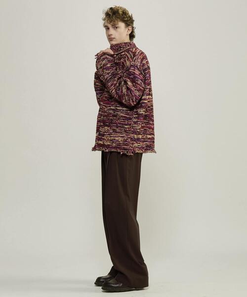 カーディガン Mix yarn drivers knit メンズ