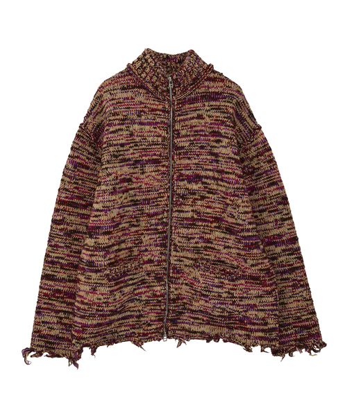 カーディガン Mix yarn drivers knit メンズ