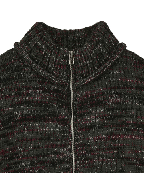 カーディガン Mix yarn drivers knit メンズ