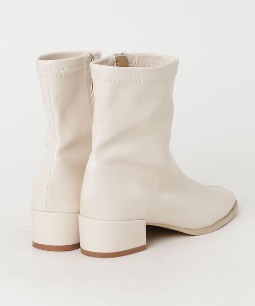 「DISCOAT」 ショートブーツ M ホワイト レディース_画像2